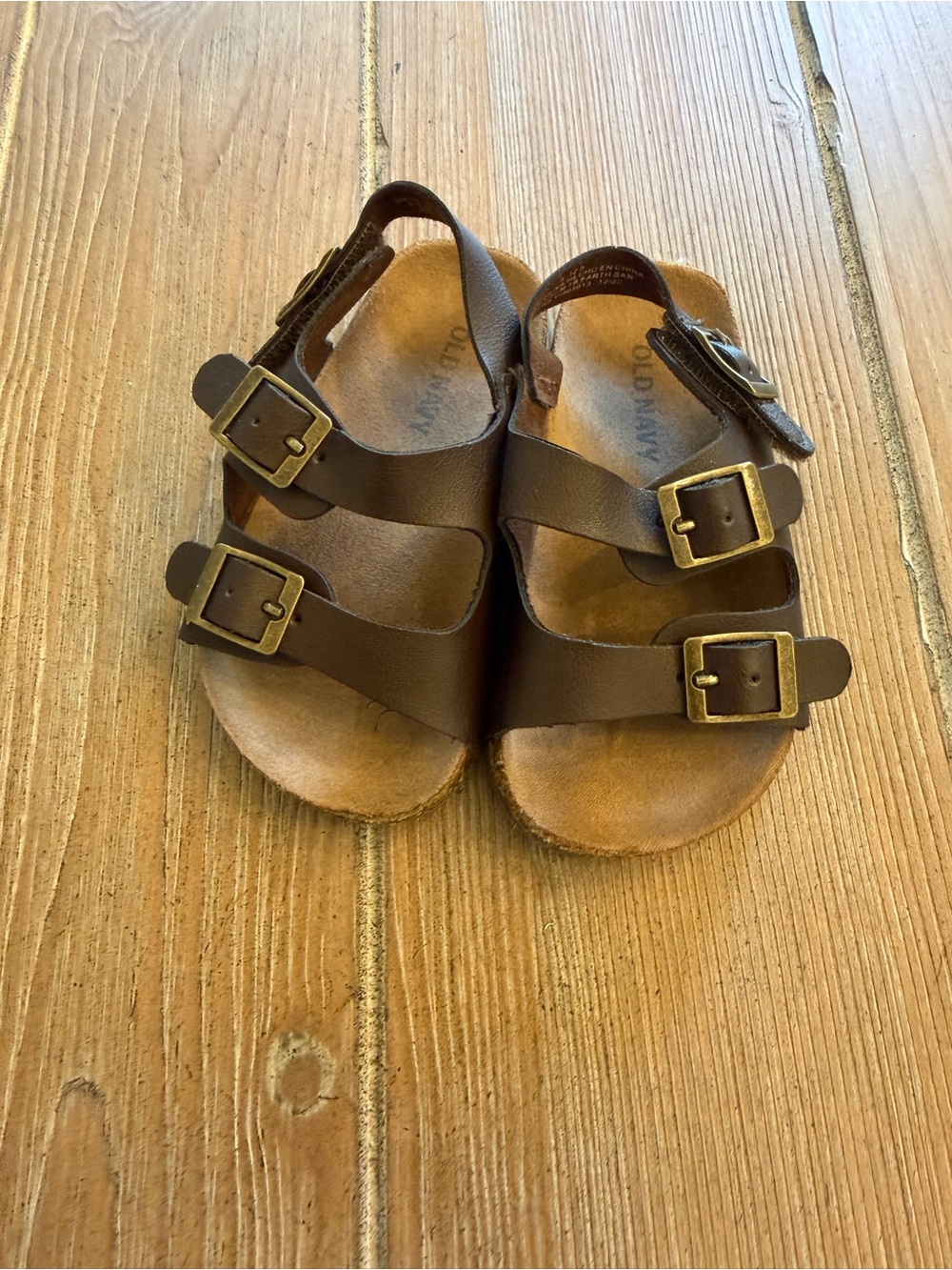 Old Navy Brown Double-Buckle Kids Sandals